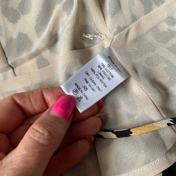 NWT Astr leopard print Wrap Peplum Top - Picture 11 of 12